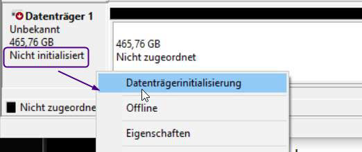 nicht initialisiert